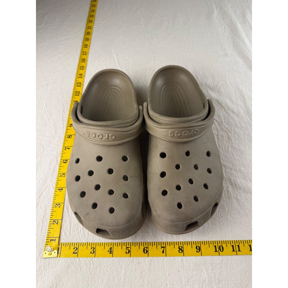 Crocs Classic Clog Size 10 Men's or Size 12 Women Khaki Tan Comfortable Shoes